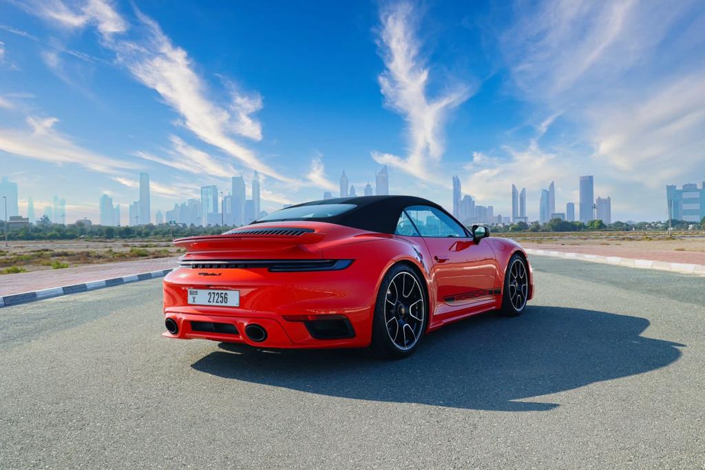 Porsche 911 turbo s for rent in Dubai, Porsche 911 turbo s rental by Wall Street Sports car rental Dubai