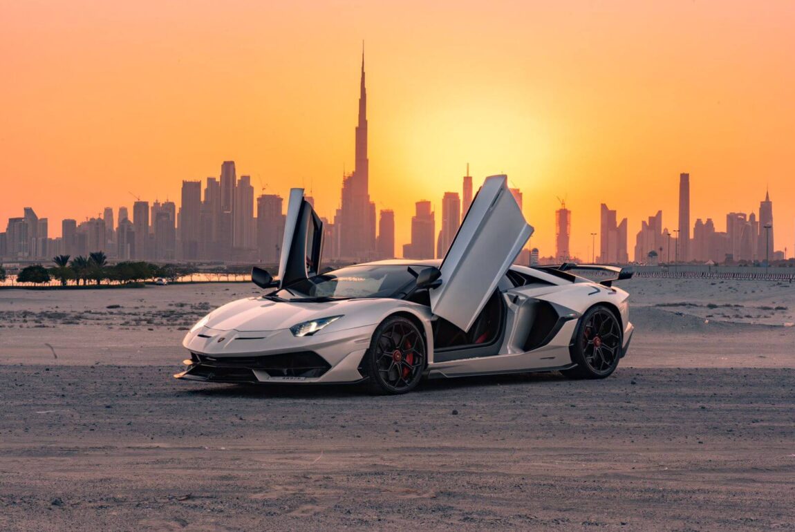 Lamborghini Aventador SVJ rental in Dubai by Wall Street Luxury car rental