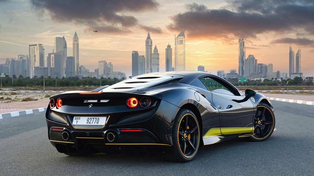 Ferrari F8 Tributo for rent, Ferrari F8 rental in Dubai by Wall Street Sports car rental Dubai