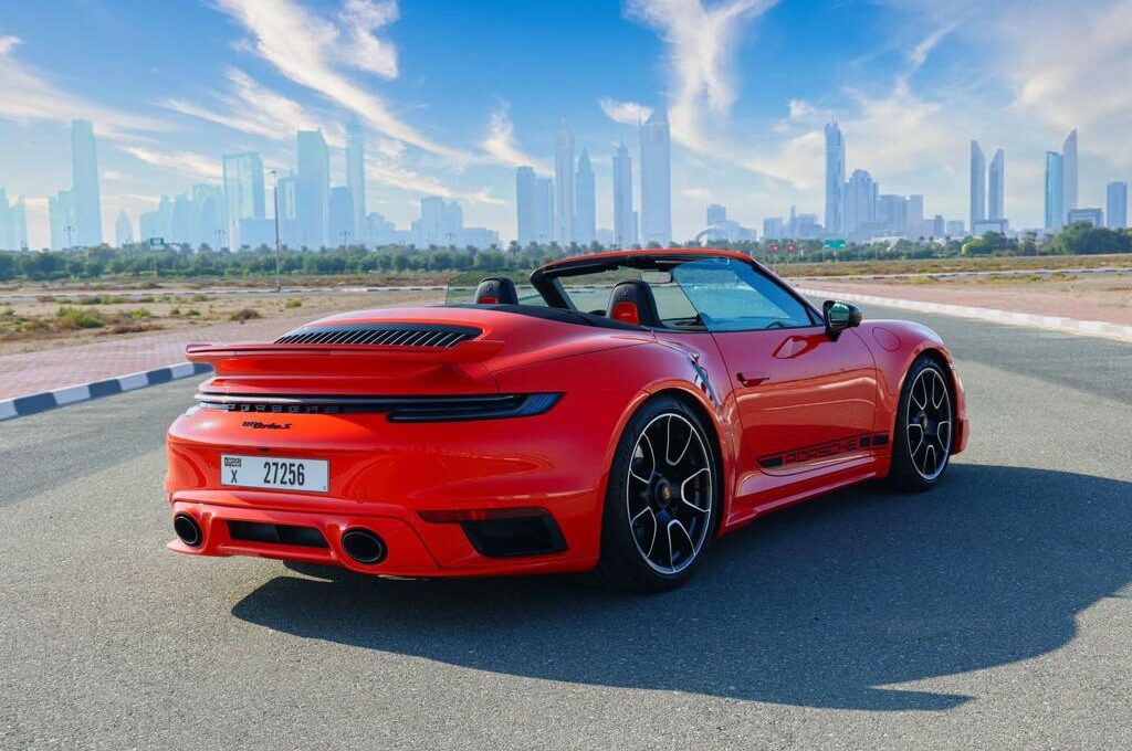 Porsche 911 turbo s for rent in Dubai, Porsche 911 turbo s rental by Wall Street Sports car rental Dubai